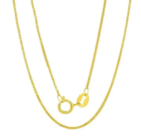 VOJEFEN 18k gold jewelry real gold chain necklaces for women au750 chains 3 colors gold chopin necklace No. NE022