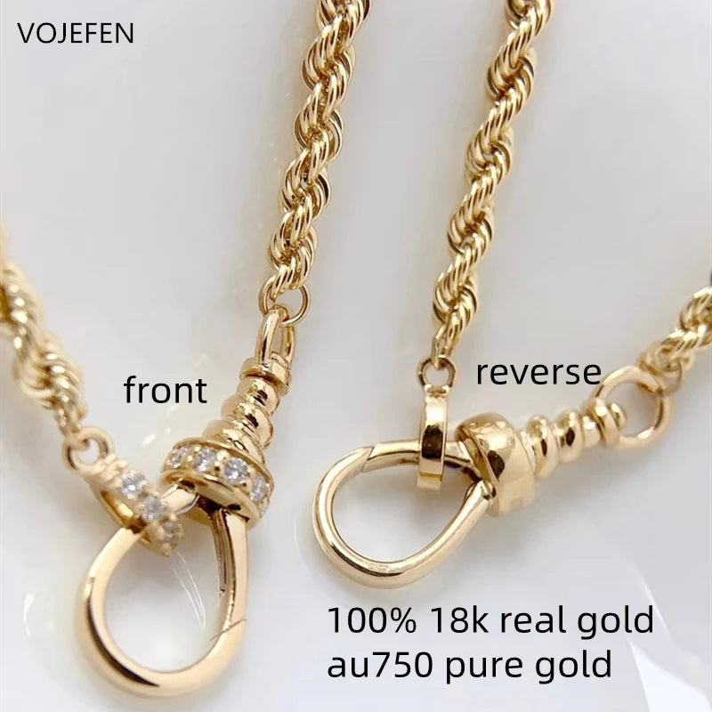 Personalised Rope Chain With Mini Diamonds Button Luxury Goods Gifts Female New Jewel NE001