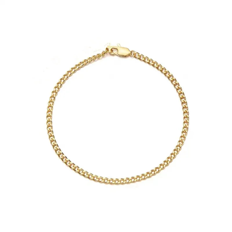 VOJEFEN Gold 18K Cuban Bracelets Jewelry Designer For Woman Original Cuban Chain For Men High Quality Luxury Goods Brand Fashion